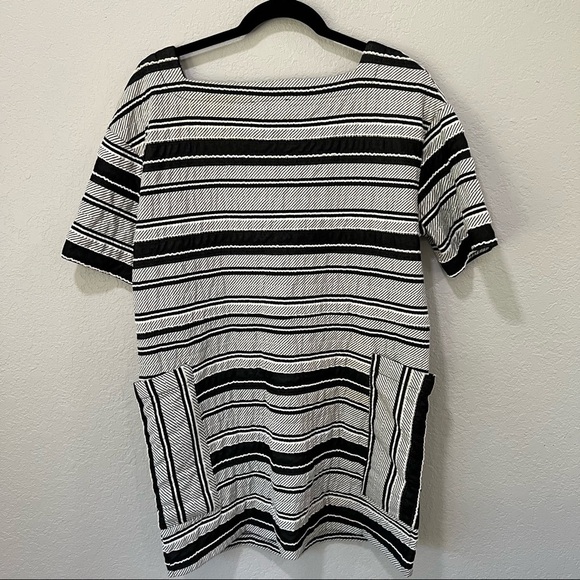 ZARA Trafaluc fall winter collection smock shirt tunic, 28, white black stripes - Picture 4 of 10